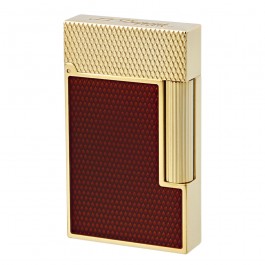 Finestlighters.com | S.T. Dupont Ligne 2 Lighter, Gold & Red Lacquer Under  Guilloche, Perfect Cling - C16616